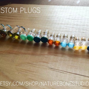 Glass Plugs/Gauges for Ears, Custom Made image 1