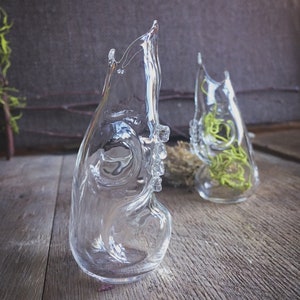 Deer Skull Bottle, hand sculpted blown glass image 3