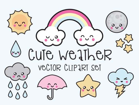 Kawaii Weather Thermometer Clip Art Set – Daily Art Hub // Graphics,  Alphabets & SVG