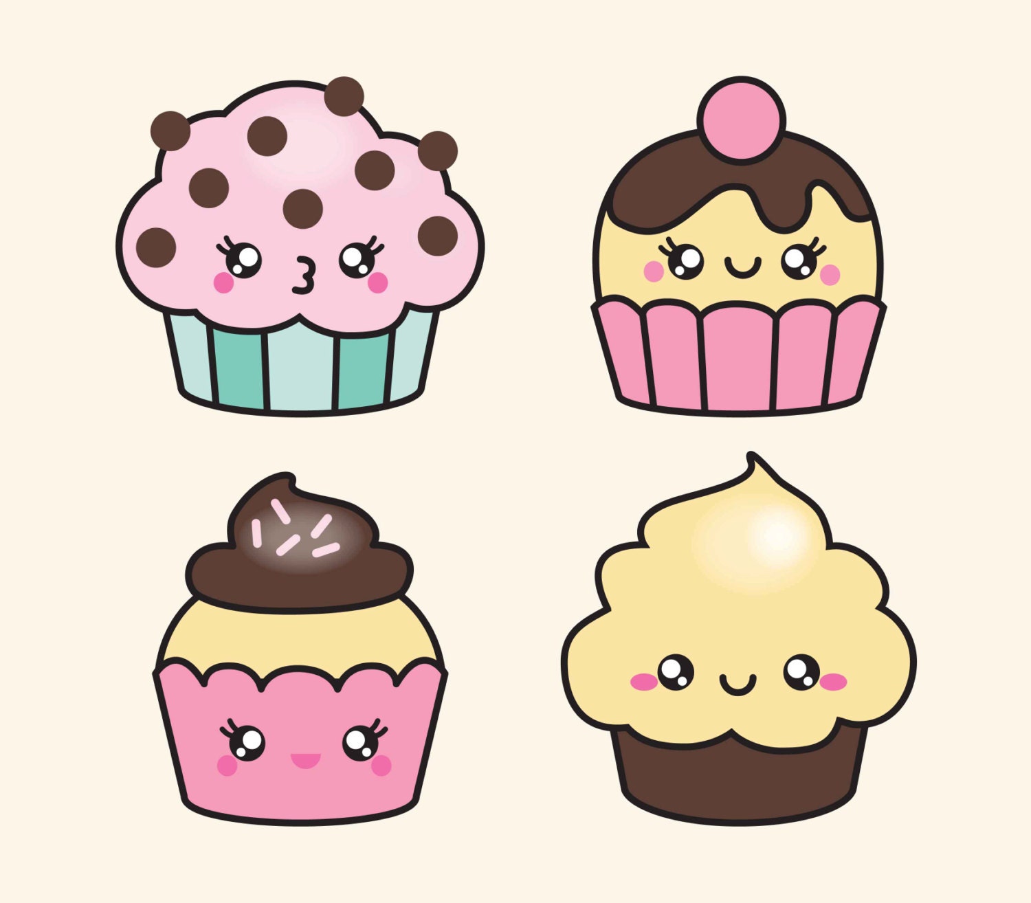 cute cupcake drawing