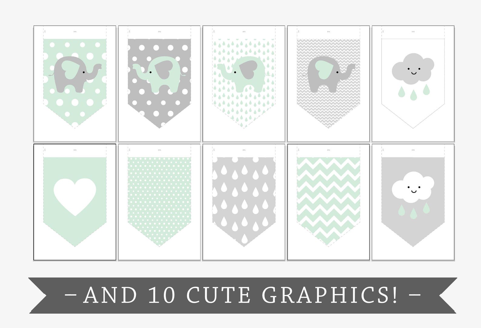 Premium Printable Bunting Baby Shower Bunting Banner | Etsy