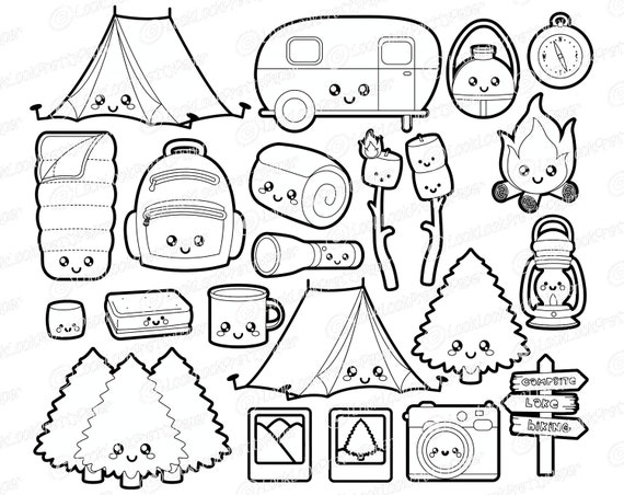 Premium Vector  Kawaii coloring page for kids