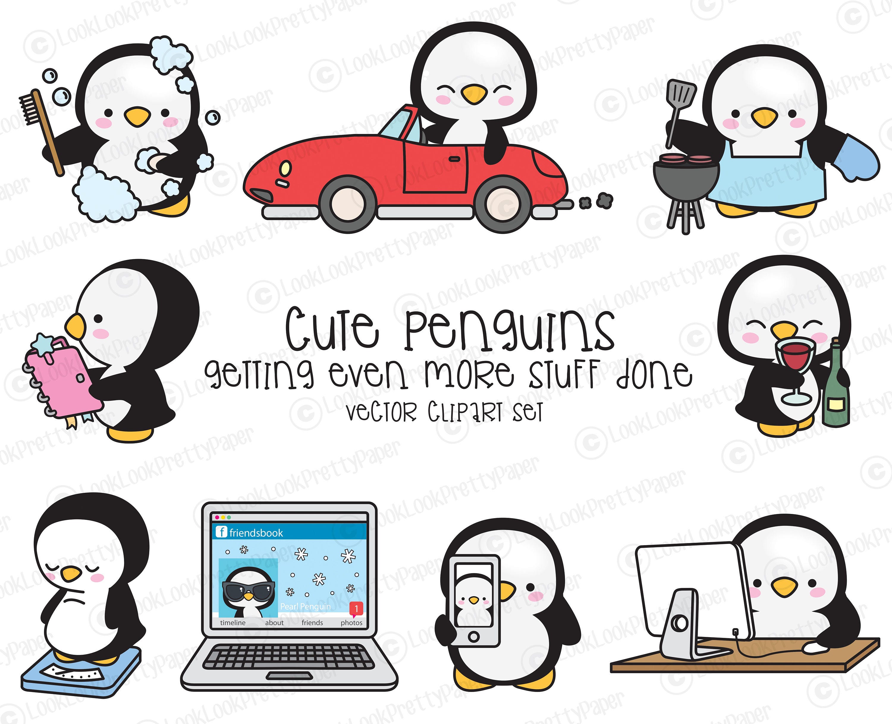 Premium Vector  Cute penguin and gift box christmas, for the new