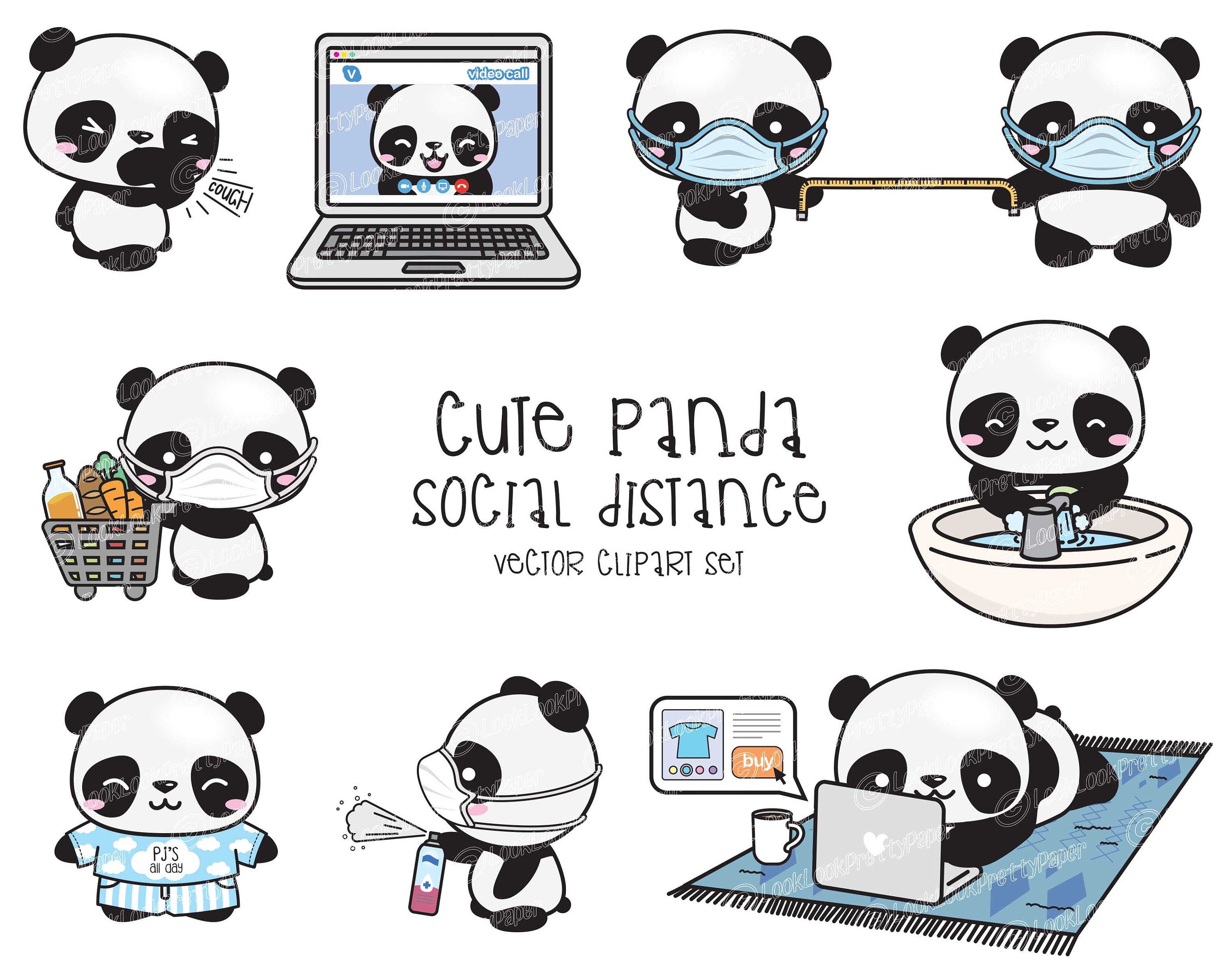 Kawaii Panda Sticker  Buy Kawaii Panda Sticker Online