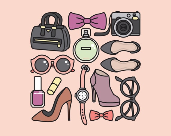 Premium Vector Clipart Pretty Accessories Clipart Kawaii Fashion