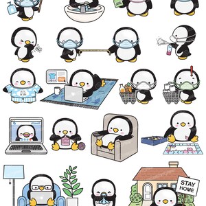 Premium Vector Clipart - Kawaii Penguin - Cute Penguin Social ...