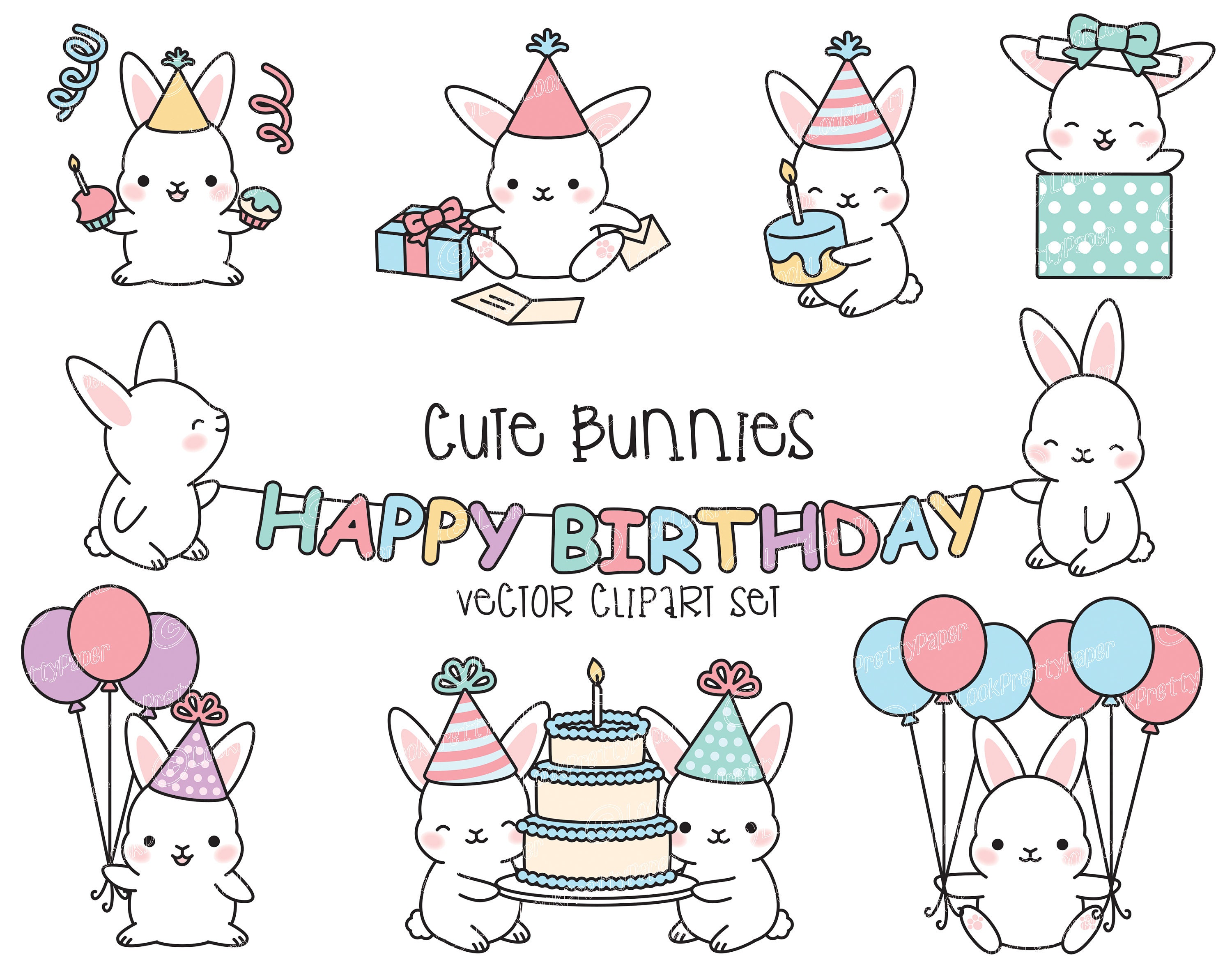 TheCardZoo Cute Bunny Rabbit Personalised Birthday Greetings Card