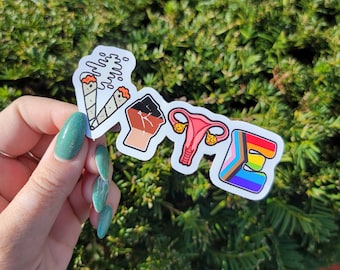 VOTE Progressive Political Waterproof Sticker