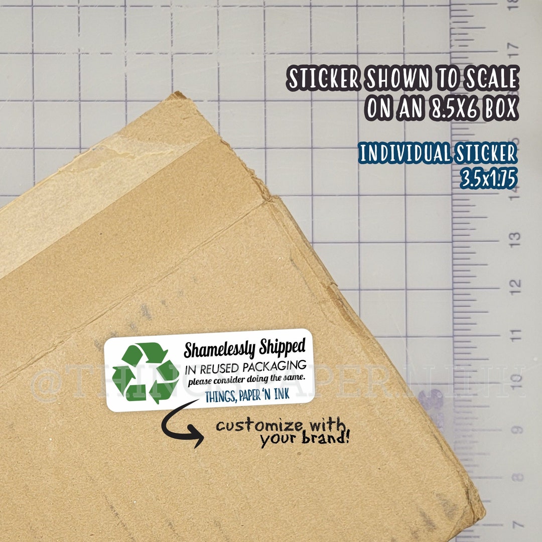 Custom Business Shipping and Packaging Labels for Reused Boxes