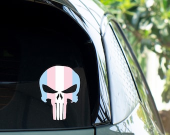 Calcomanía de Punisher del Orgullo Transgénero