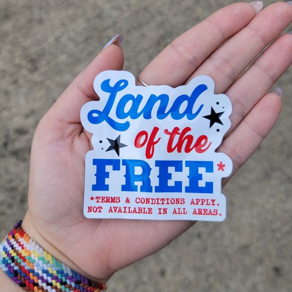 Land of the Free Political Advocate Sticker