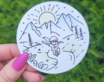 Pegatina de vinilo resistente al agua de Stoke Mountain - EUC Girl