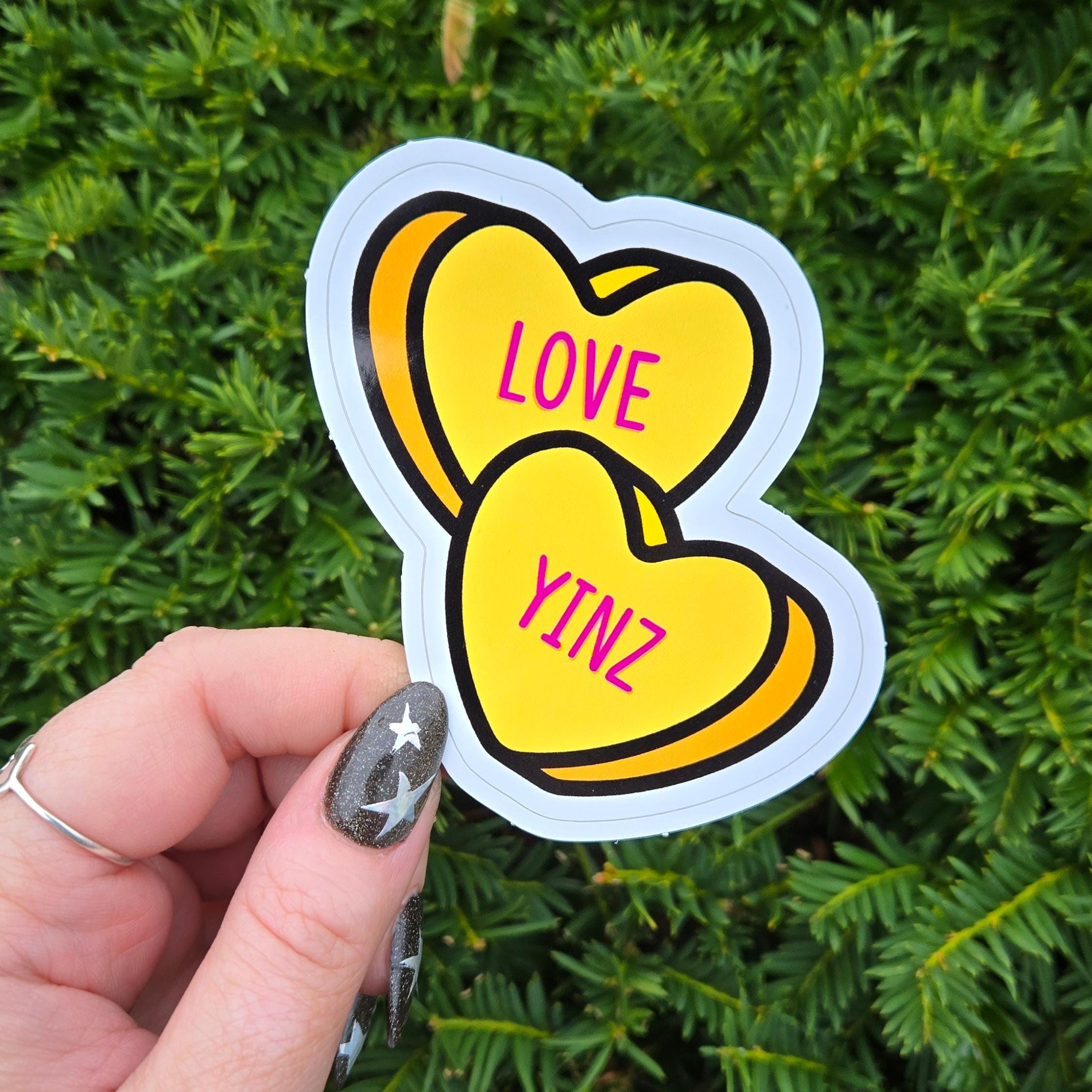 Pittsburgh Love Yinz Candy Heart Sticker - Etsy