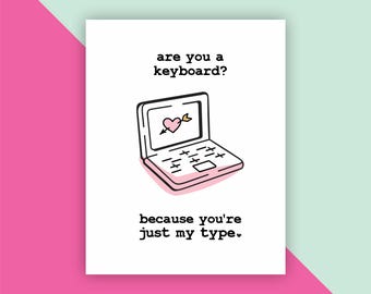 Eres justo mi tipo - Tarjeta divertida con un juego de palabras