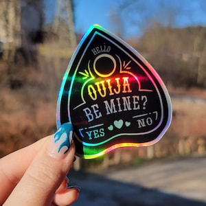 Ouija Be Mine - Planchette Holographic Sticker