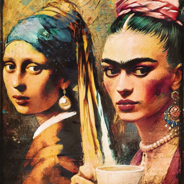 Pause café, Frida et la fille à la perle - Direct From The Artist