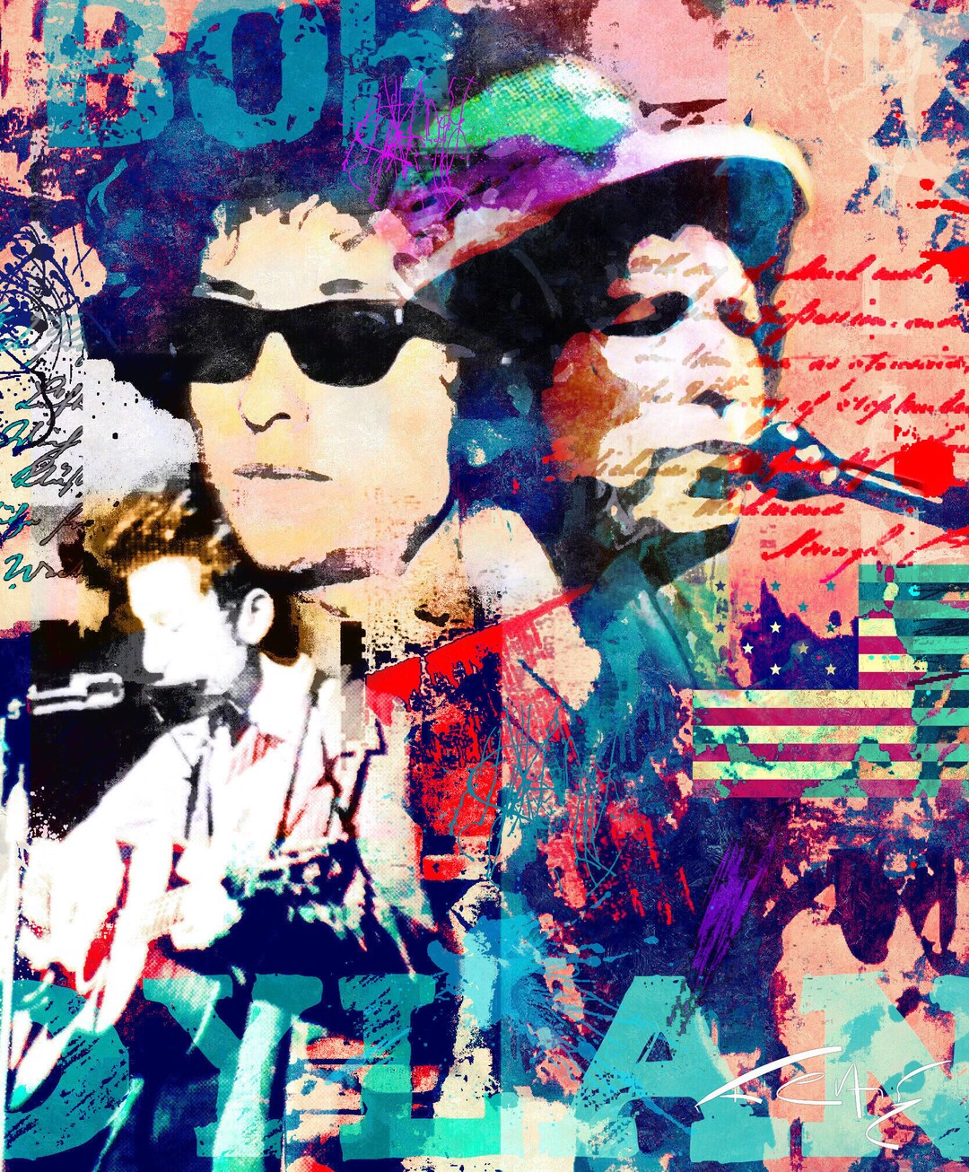 Bob Dylan Print Poster Direct From the Artist - Etsy
