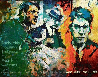 Michael Collins, Portrait, Print Poster - Direct From The Artist