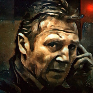 Liam Neeson Portrait Print Poster Digital Art