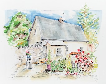 Old Irish Cottage Print Poster - Direct From The Artist