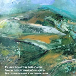 Foxford Hills Mayo, Paisaje irlandés, Póster impreso - Directamente del artista