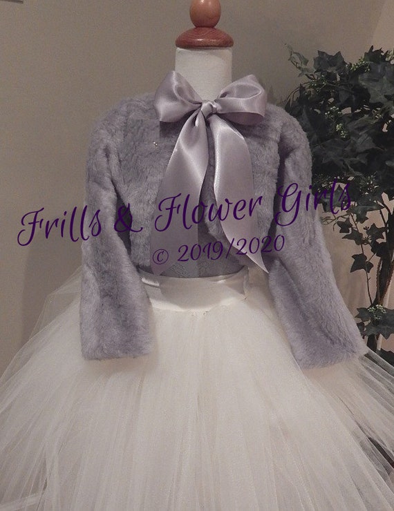 childrens silver bolero shrug