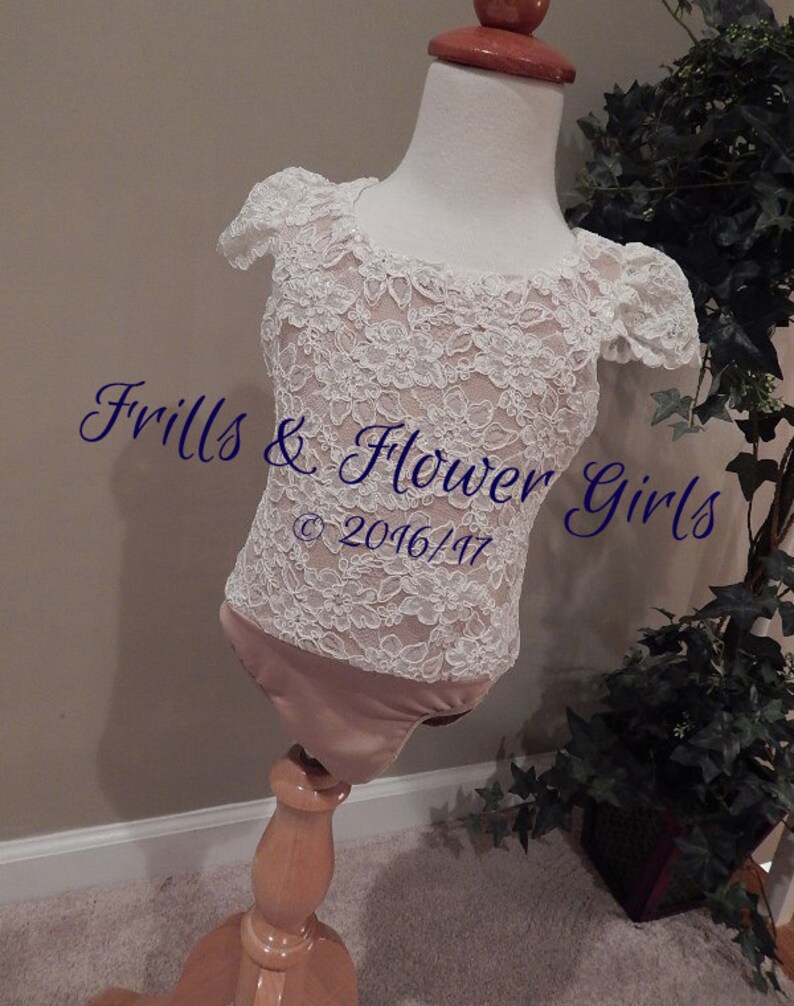 flower girl lace leotard