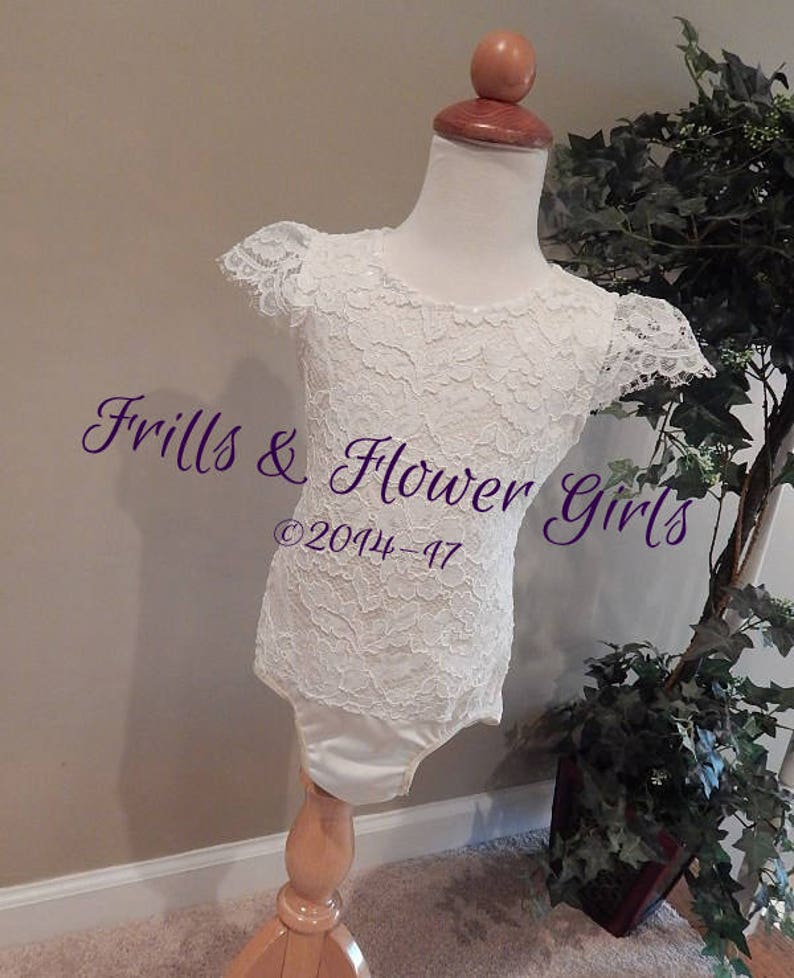 flower girl lace leotard
