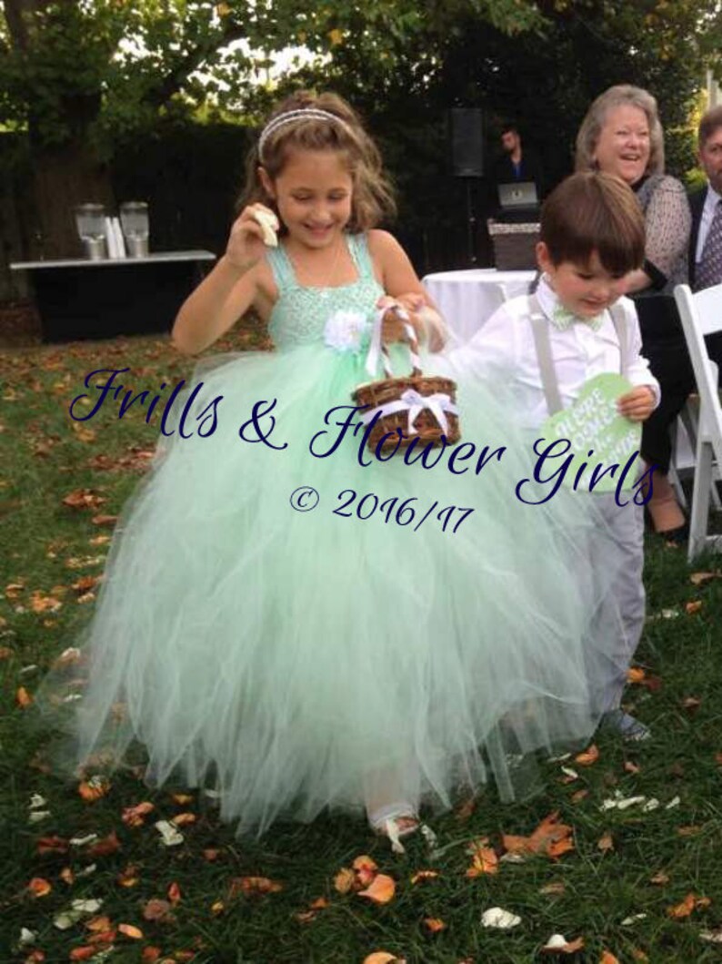 Mint Green Flower Girl Tutu Dress Mint Green Lace Flower Girl Etsy