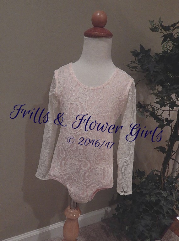 ivory leotard for flower girl