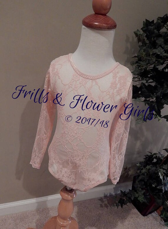 flower girl lace leotard