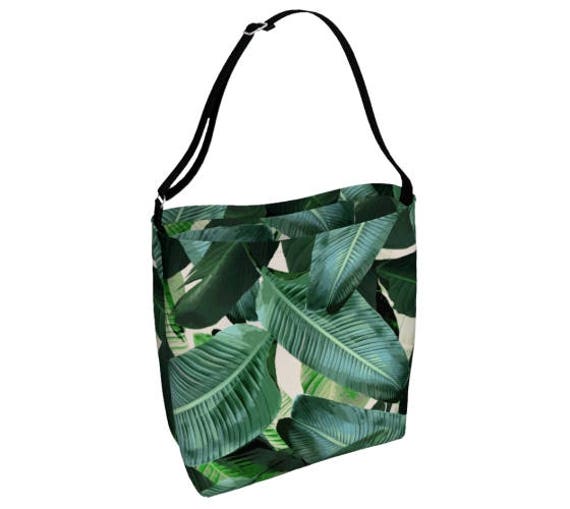 palm print beach bag