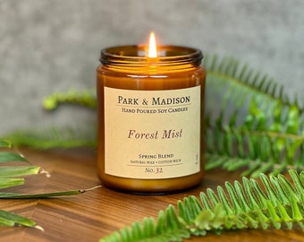 Forest Mist Soy Candle: Woodland Moss & Fresh Florals