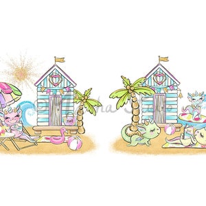 Dragons Clipart, Cute Dragon Clipart, Baby Dragon Clip Art, Summer Clipart, Activities Clipart, Planner Stickers, Beach Clipart, Summer Art image 8