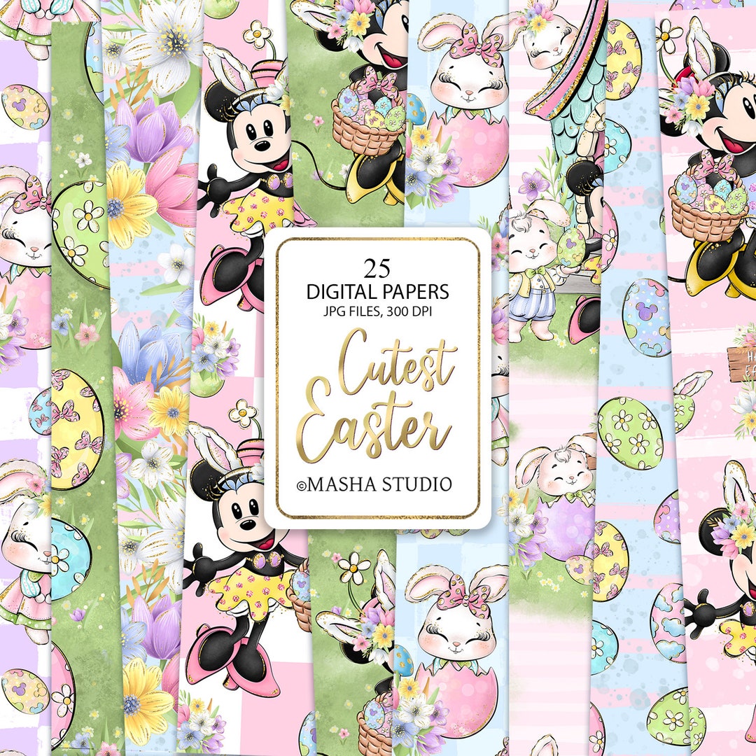 Cute Easter Digital Papers, Hand Drawn Easter Papers, Easter Bundle ...