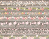 Floral border clipart: "FLORAL BORDERS" with flower border clipart, border clipart, digital flower border, flower clipart for scrapbooking
