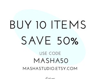 COUPON Buy 10 items and save 50%