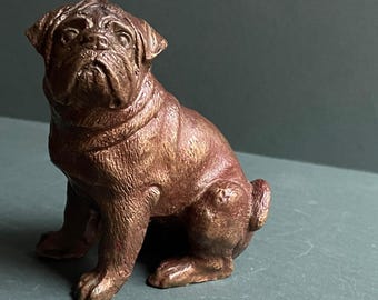 Victorian Bronze Bulldog Figurine, Circa 1880, Antique Dog Sculpture