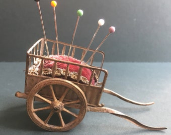 The Sweetest 1920s Pincushion in the form of a Hand Barrow