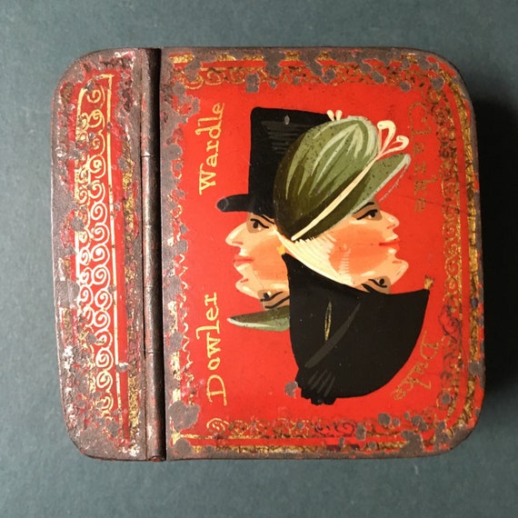 A Snuff Box beautifully painted with the double upside down faces of four main protagonists of the Clarke Scandal 1809