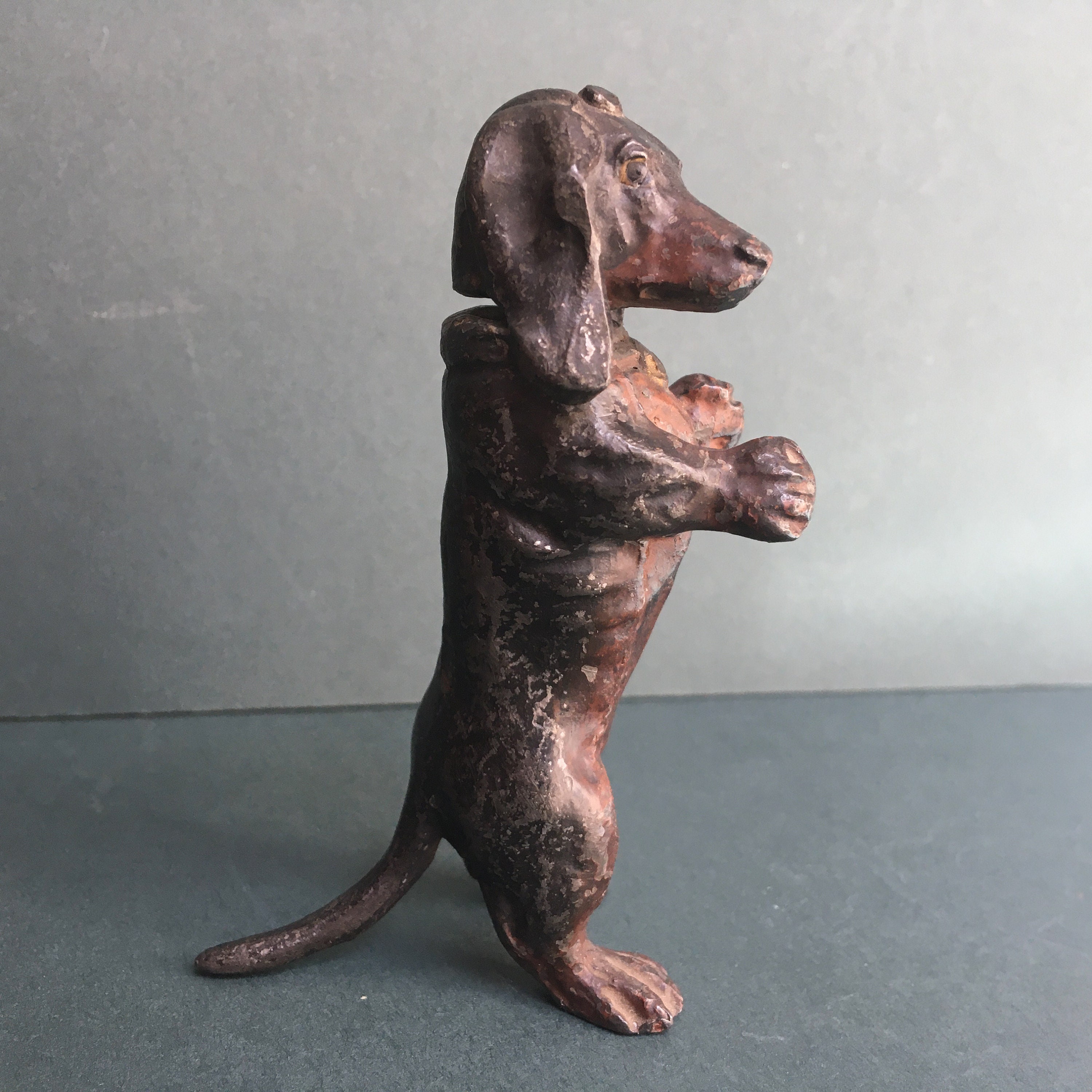 Antique Cold Painted Nodder Sausage Dog - Etsy