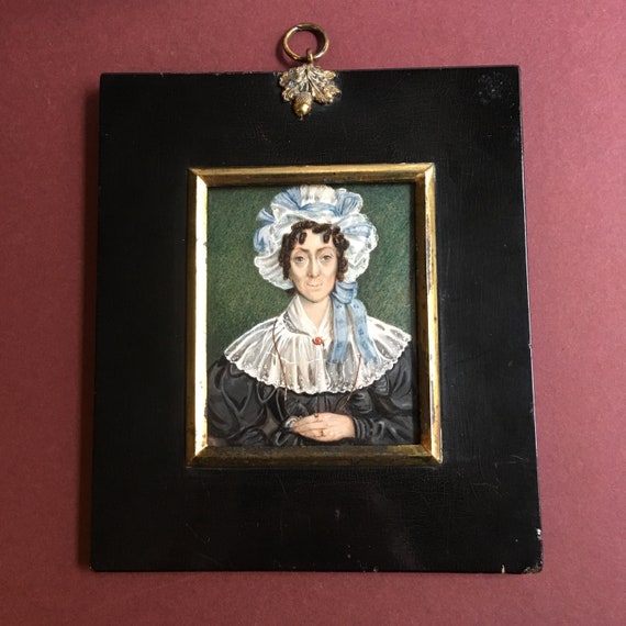 Miniature Portrait of Aunt Sarah given as a Gift to her Nephew Richard Harradence Hall for his Fifteenth Birthday in 1844