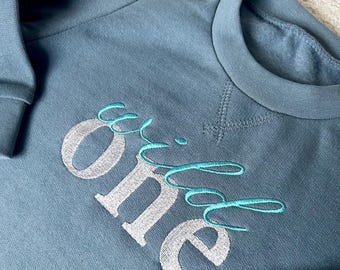 Wild One Sweatshirt. Birthday Sweater Birthday Suit Baby Toddler Babywear Jumper Cake Smash