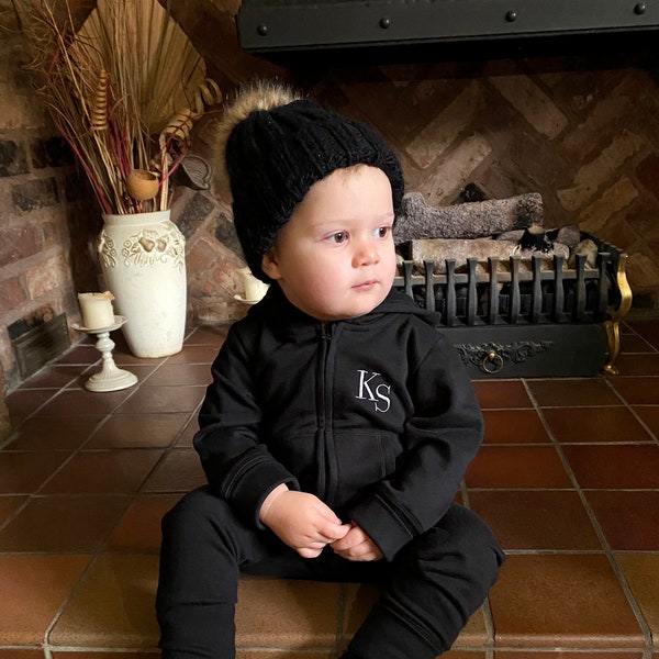 Prénom personnalisé Bébé/Tout-petit Un costume. Tout-en-un Frenchie Nouveau-né Mignon Body personnalisé Cadeau sur mesure Babywear Douche Winterwear