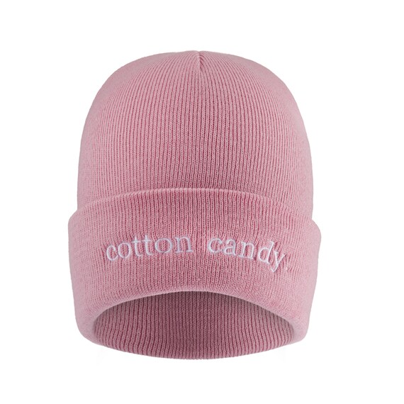Cotton Candy Beanie. Unisex Embroidered 