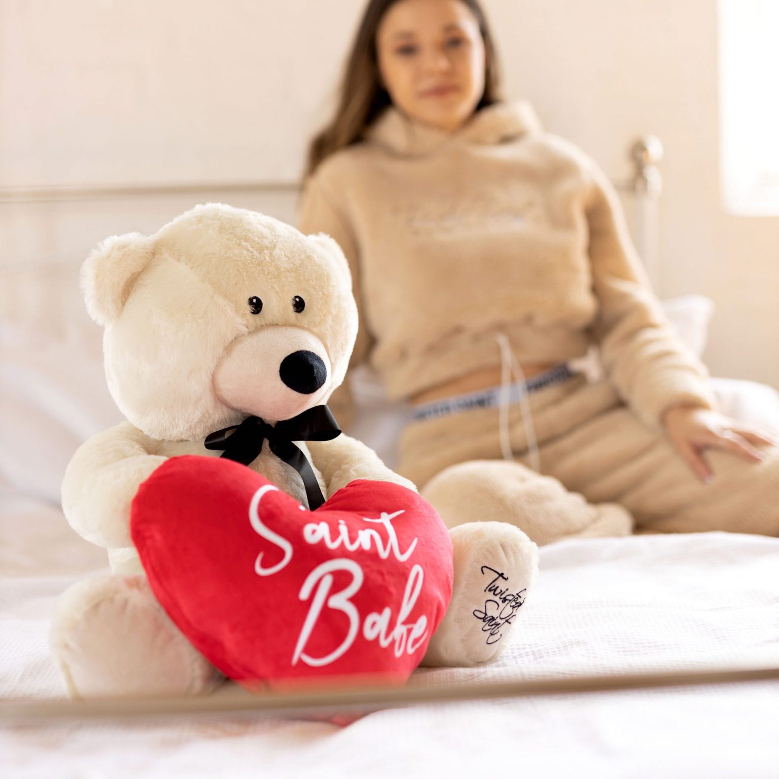 Pluche teddyberen, I Love You Bear knuffel met rood hart, 9,84 inch schattig vriendin Valentijnsdag geschenk, cartoon tafel middenstukken voor eettafel Ngumms