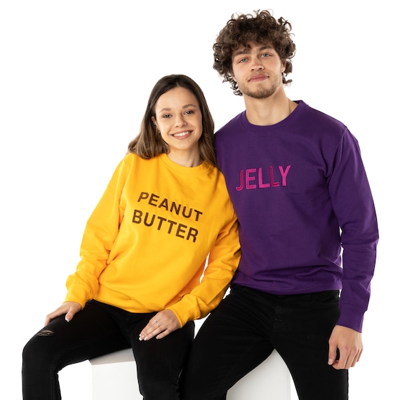 Peanut Butter™ Unisex Embroidered Sweater. Sweatshirt, Hoodie, Jumper,  Cute, Novelty, Jumper, Peanut Butter Jelly, Food Junkie, Foodie PBJT 