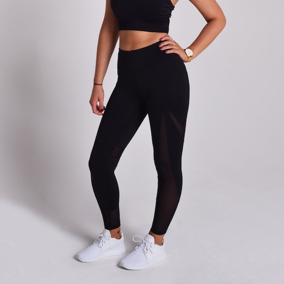 Mesh Black Twisted Saint Leggings. Sports Wear Gym Clothing Gym Bunny  Women's Fashion Sports Urban Wear Cute Brand Yoga Pants Gifts for Her -   Canada