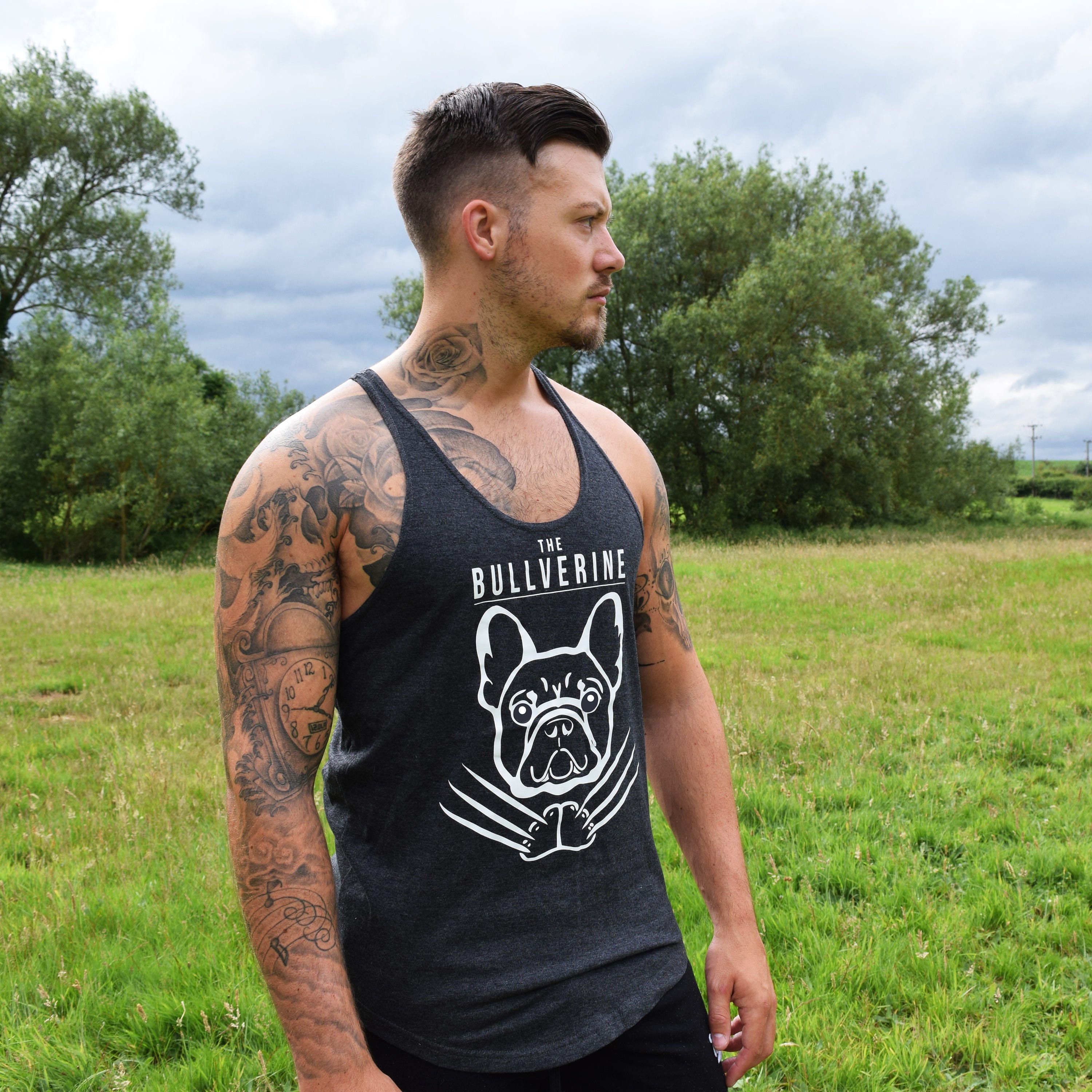 Image of Bullverine Stringer. French Bulldog, Stringlet, Frenchie, Logan, Dog Lover, Novelty Parody, Superhero, Action Dog, Bulldogs, Humour, Funny