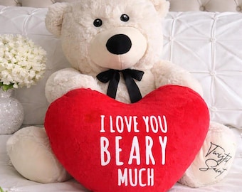 I Love You Beary Much Teddy Bear - Plush Valentine's Gift Love Present
